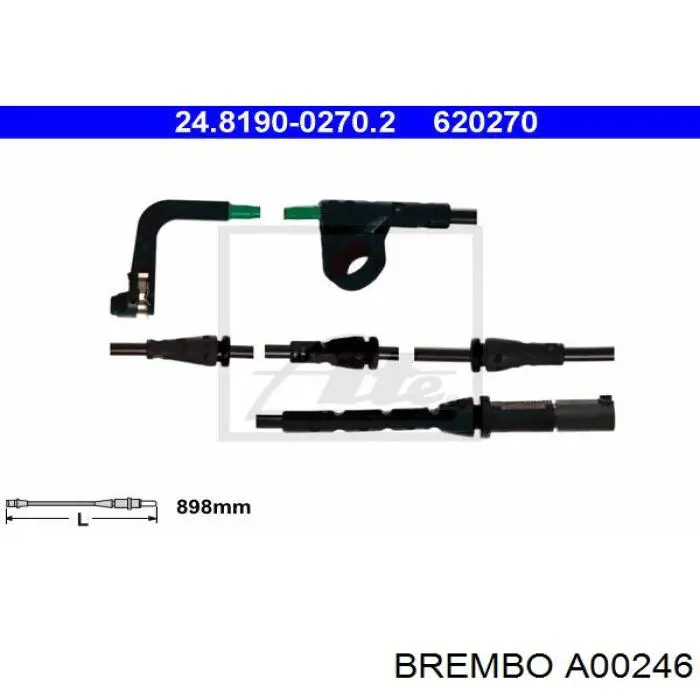 A 00 246 Brembo contacto de aviso, desgaste de los frenos