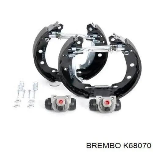 K68070 Brembo juego de zapatas de frenos de tambor, con cilindros, completo