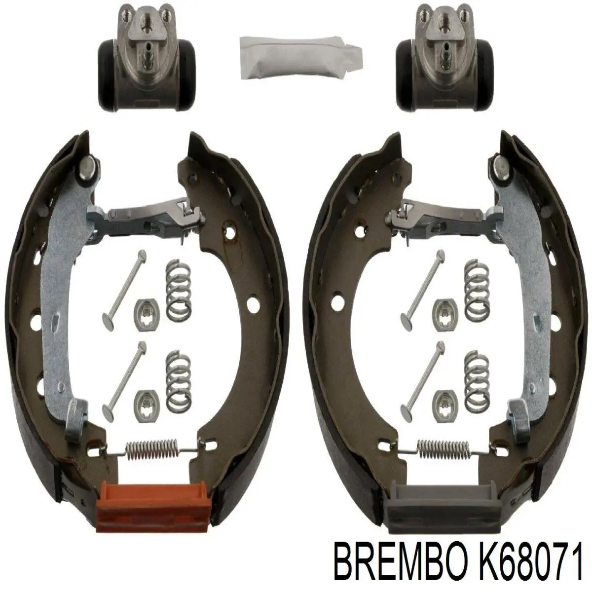 K 68 071 Brembo juego de zapatas de frenos de tambor, con cilindros, completo