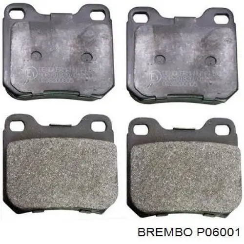 P06001 Brembo pastillas de freno traseras