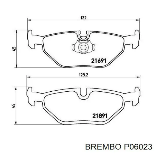 P06023 Brembo pastillas de freno traseras