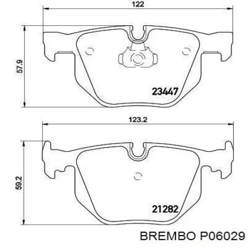 P06029 Brembo pastillas de freno traseras