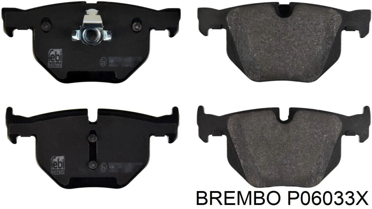 P06033X Brembo pastillas de freno traseras