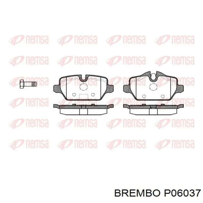 P06037 Brembo pastillas de freno traseras