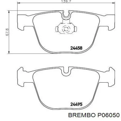 P06050 Brembo pastillas de freno traseras