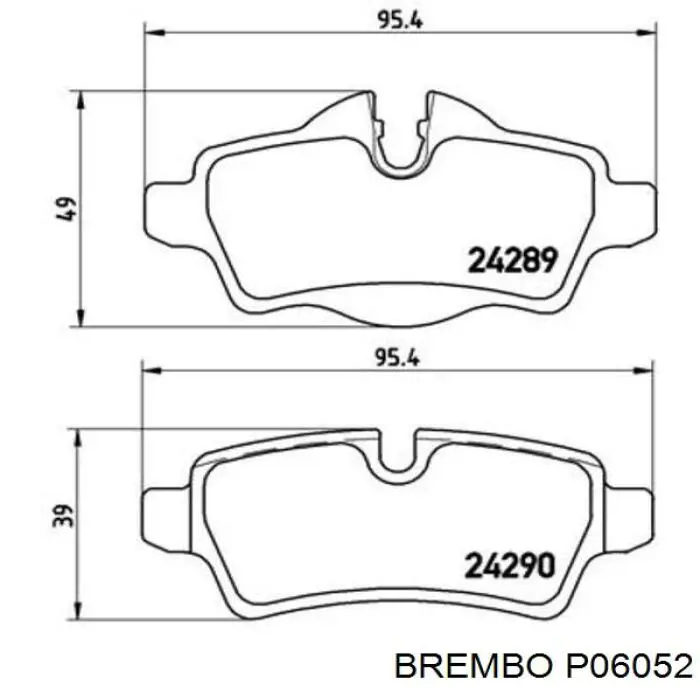 P06052 Brembo pastillas de freno traseras