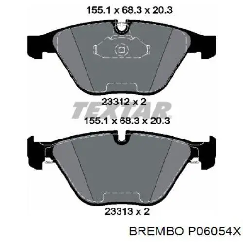 P06054X Brembo pastillas de freno delanteras