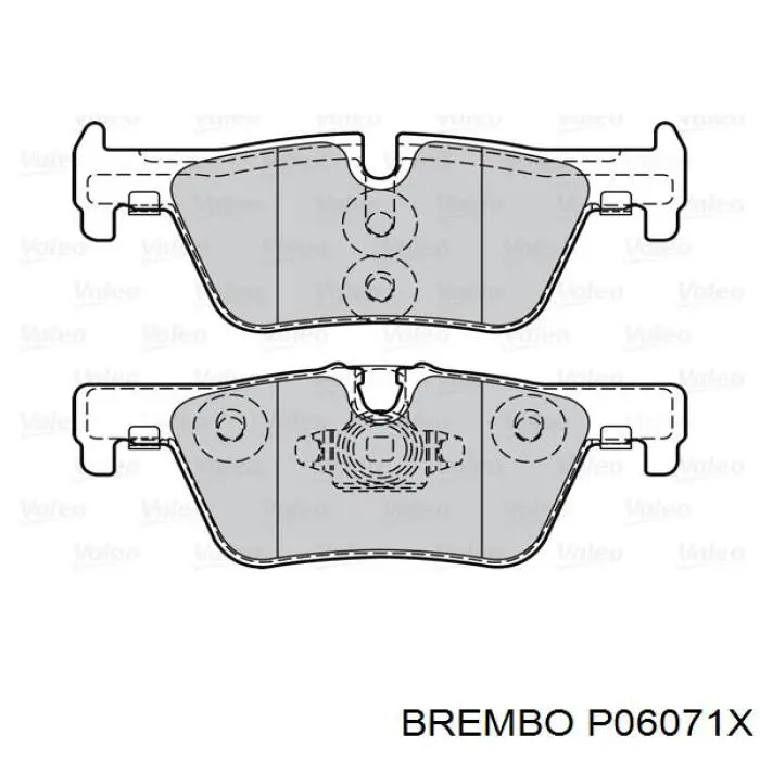 P06071X Brembo pastillas de freno traseras