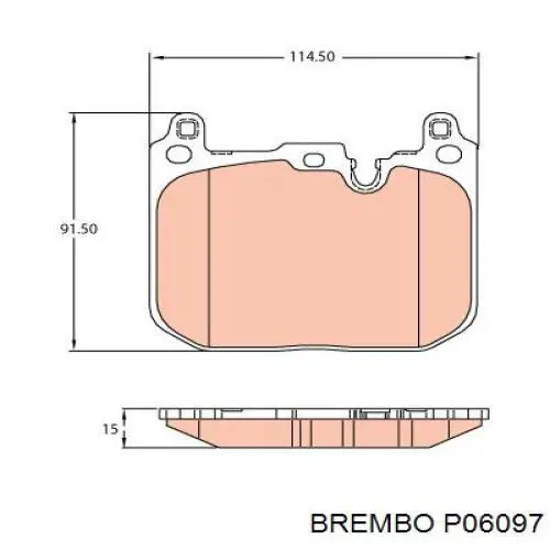 P 06 097 Brembo pastillas de freno delanteras