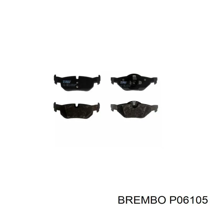 P06105 Brembo pastillas de freno traseras