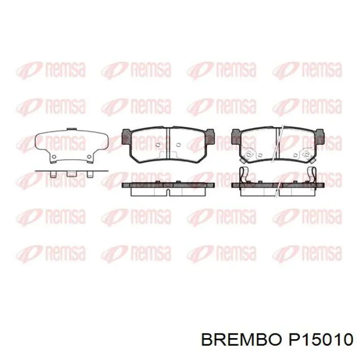 P15010 Brembo pastillas de freno traseras