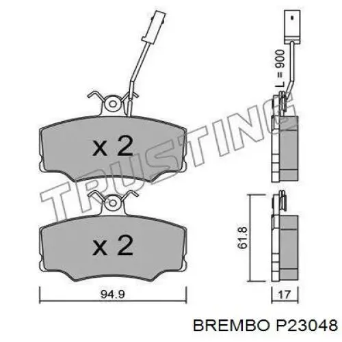 P23048 Brembo pastillas de freno delanteras