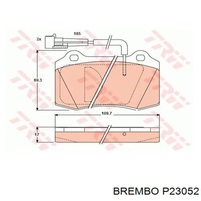 P23052 Brembo pastillas de freno delanteras