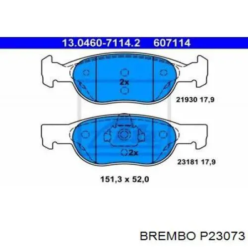 P23073 Brembo pastillas de freno delanteras