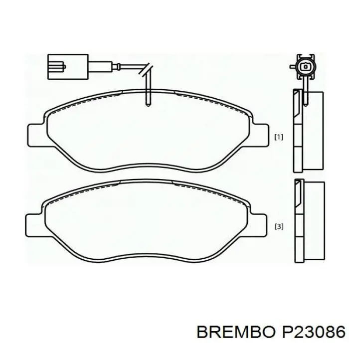 P23086 Brembo pastillas de freno delanteras