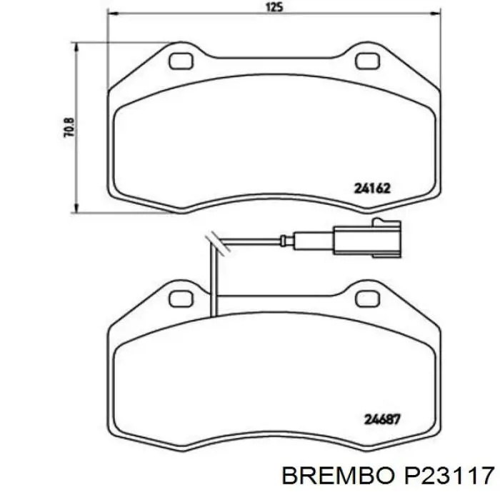 P 23 117 Brembo pastillas de freno delanteras