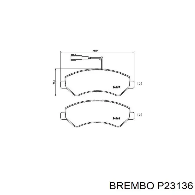 P23136 Brembo pastillas de freno delanteras