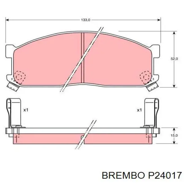 P24017 Brembo pastillas de freno delanteras