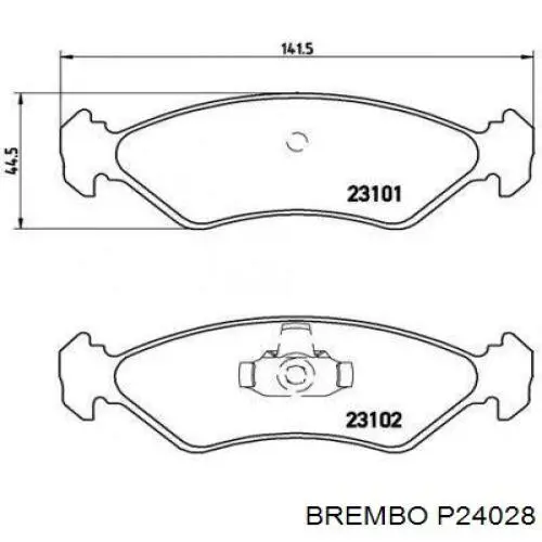 P24028 Brembo pastillas de freno delanteras