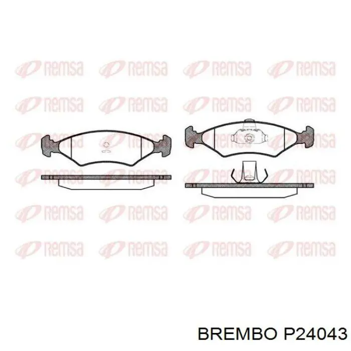 P 24 043 Brembo pastillas de freno delanteras