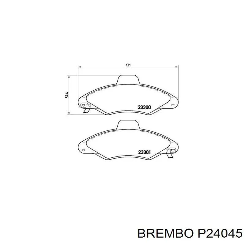 P24045 Brembo pastillas de freno delanteras