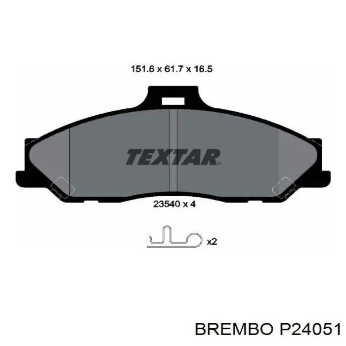 P24051 Brembo pastillas de freno delanteras