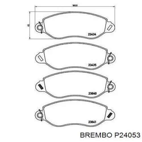 P24053 Brembo pastillas de freno delanteras