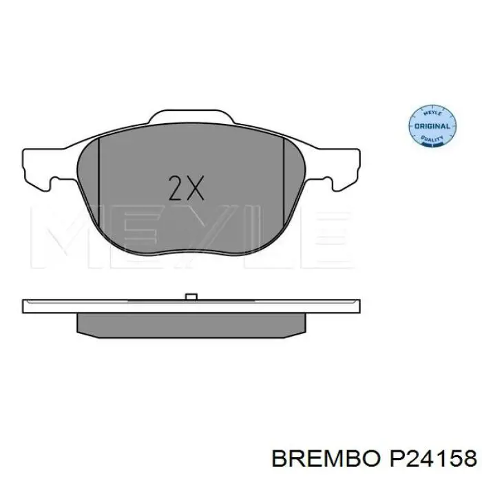 P24158 Brembo pastillas de freno delanteras