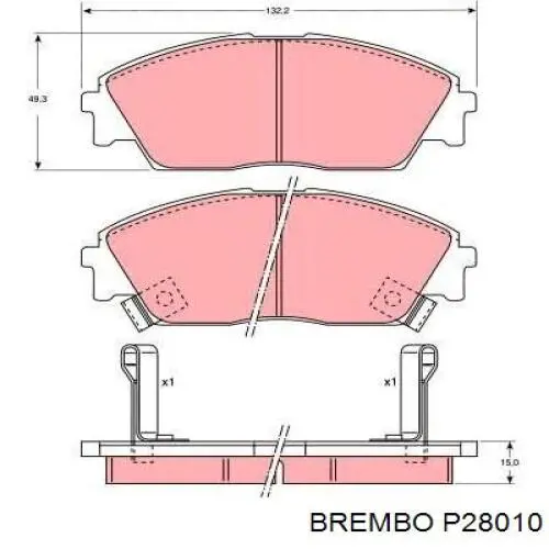 P28010 Brembo pastillas de freno delanteras