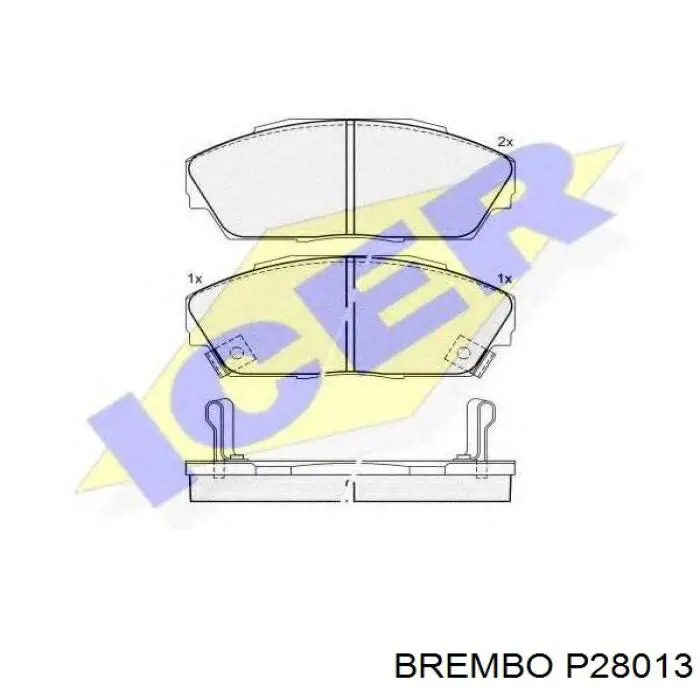 P28013 Brembo pastillas de freno delanteras