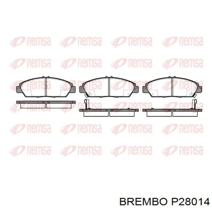 P28014 Brembo pastillas de freno delanteras