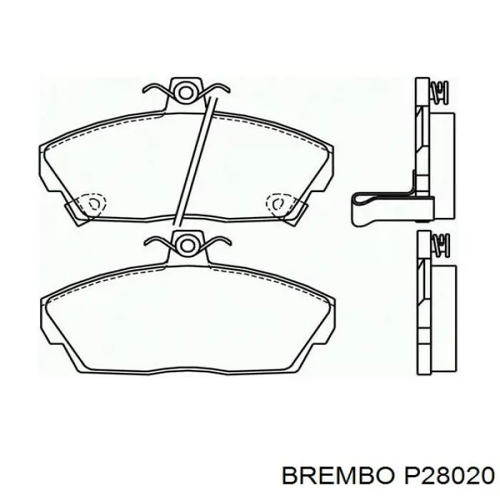 P 28 020 Brembo pastillas de freno delanteras