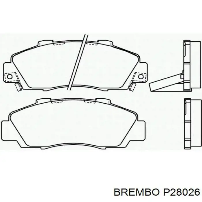 P28026 Brembo pastillas de freno delanteras