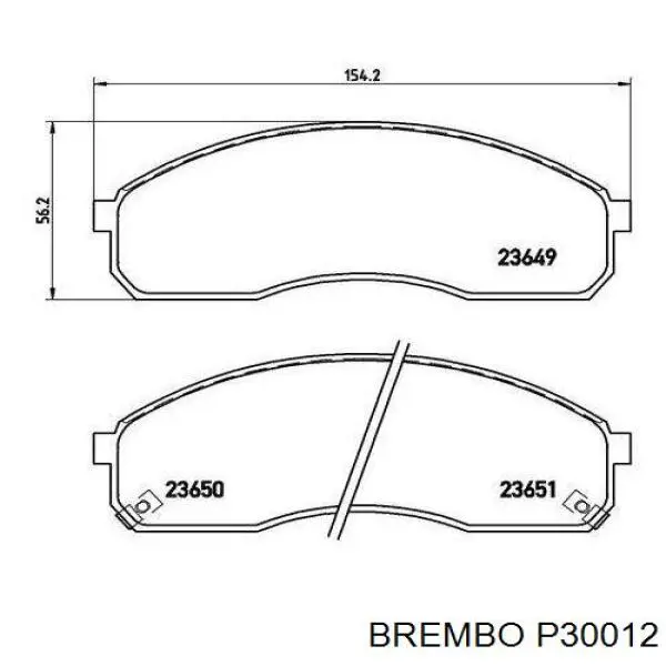 P30012 Brembo pastillas de freno delanteras