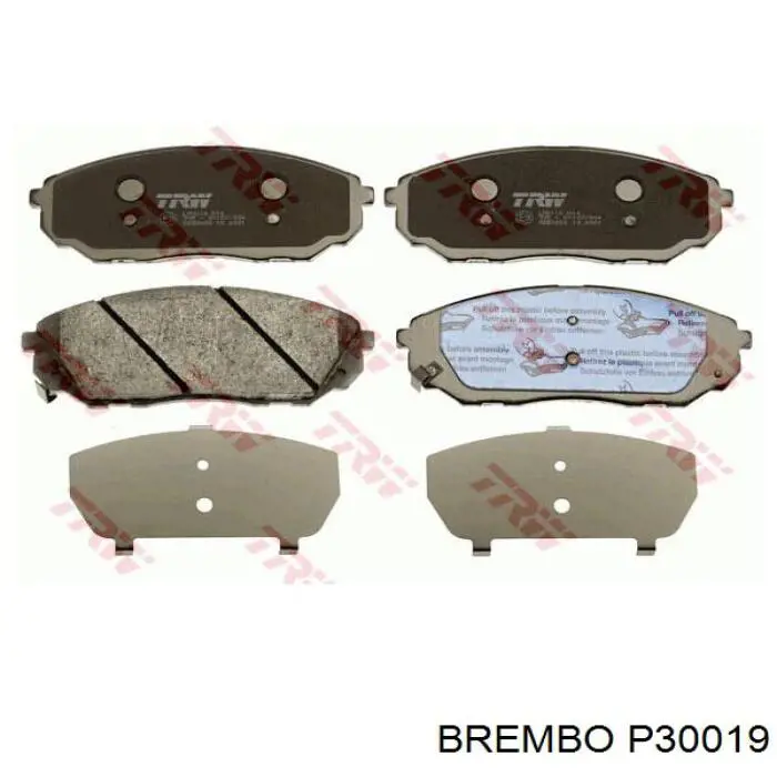 P 30 019 Brembo pastillas de freno delanteras