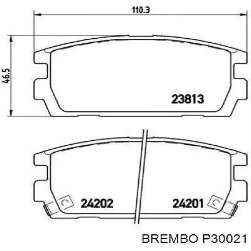 P 30 021 Brembo pastillas de freno traseras