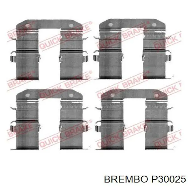 P30025 Brembo pastillas de freno traseras