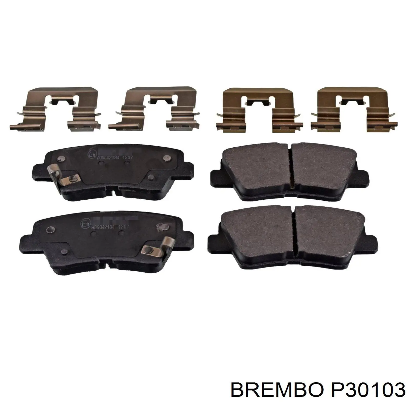 P30 103 Brembo pastillas de freno traseras