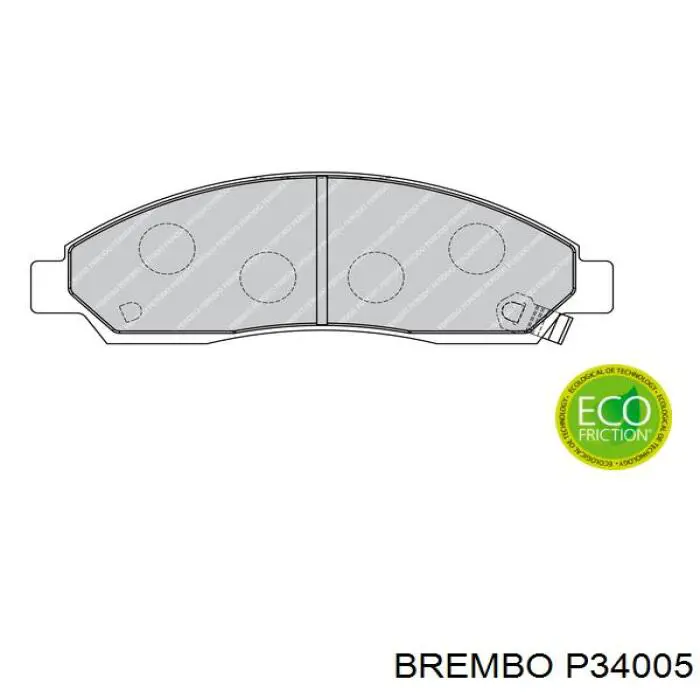 P34 005 Brembo pastillas de freno delanteras