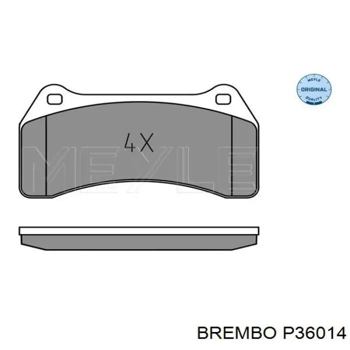 P36014 Brembo pastillas de freno delanteras