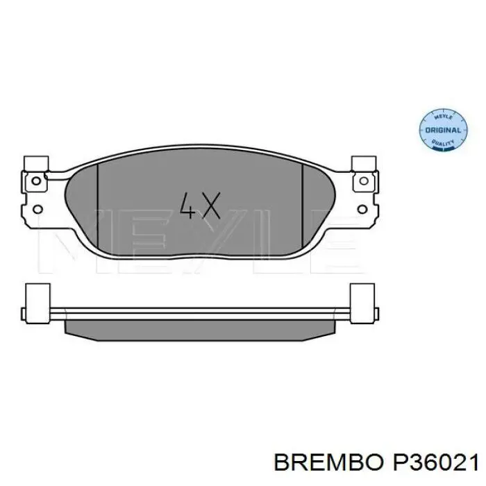 P 36 021 Brembo pastillas de freno delanteras