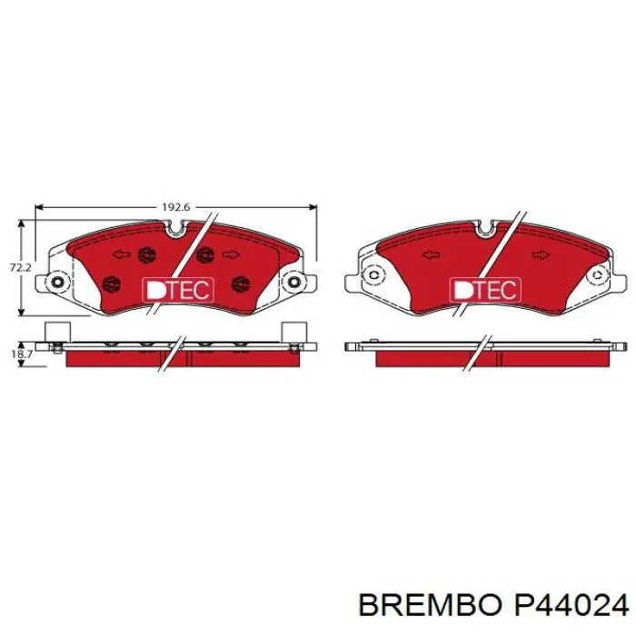 P44024 Brembo pastillas de freno delanteras