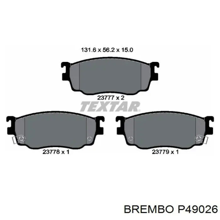 P 49 026 Brembo pastillas de freno delanteras