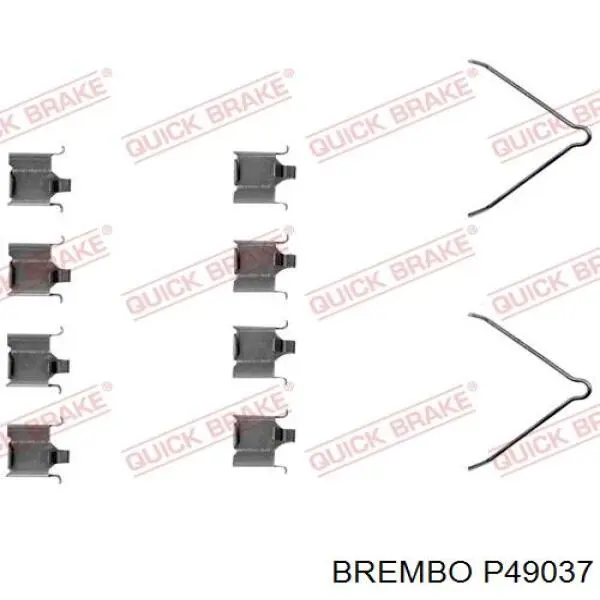 P 49 037 Brembo pastillas de freno traseras