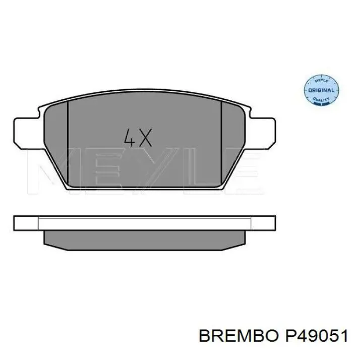 P49051 Brembo pastillas de freno traseras