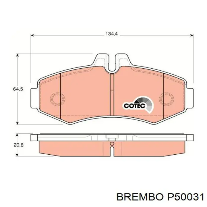 P50031 Brembo pastillas de freno delanteras