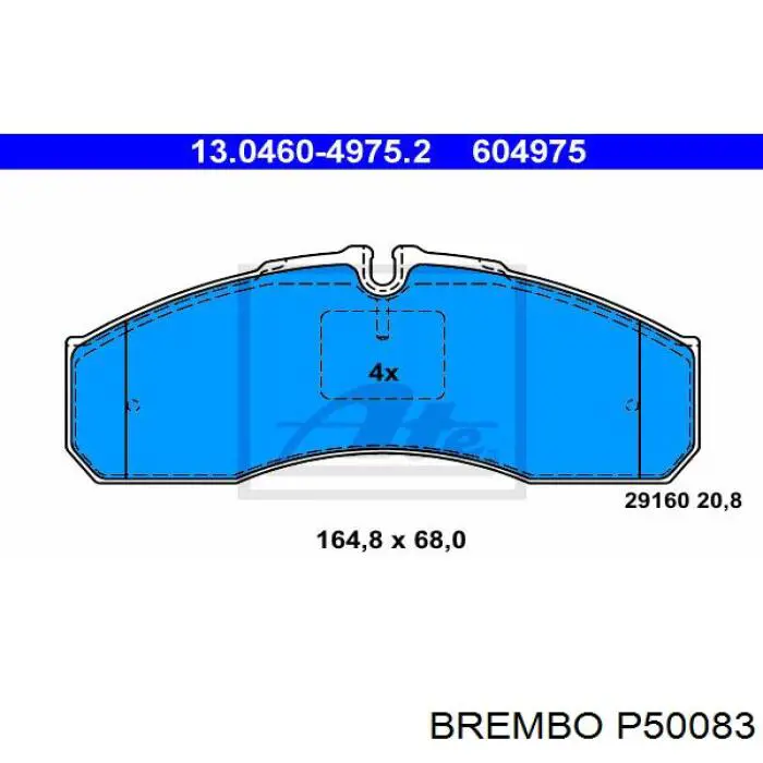 P50083 Brembo pastillas de freno delanteras