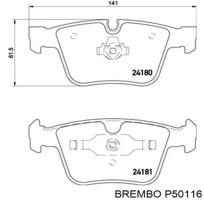 P50116 Brembo pastillas de freno traseras