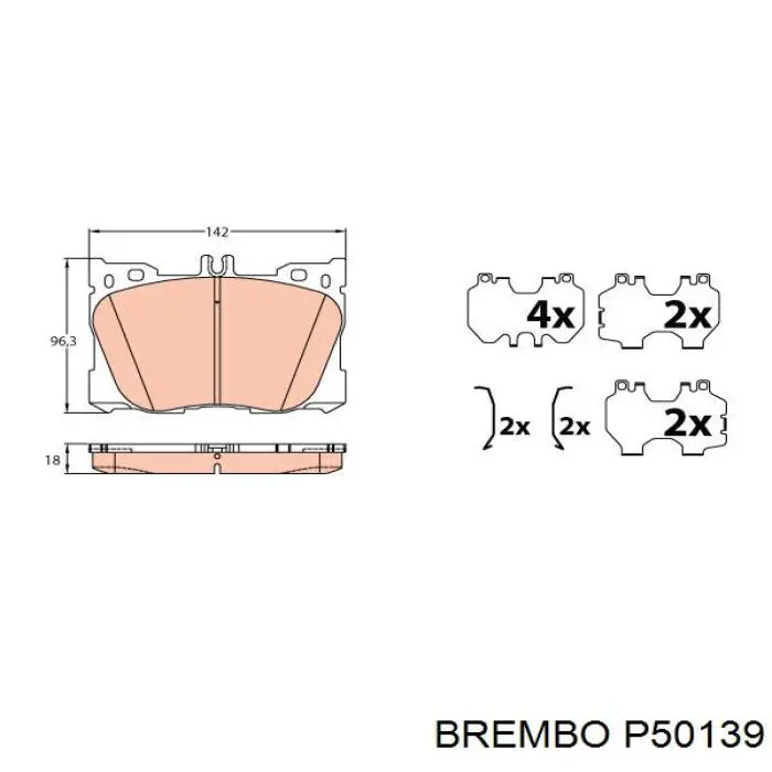 P 50 139 Brembo pastillas de freno delanteras