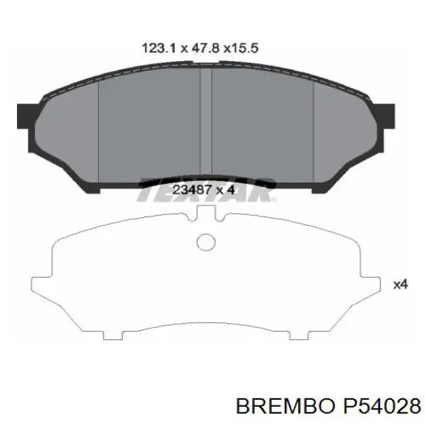 P 54 028 Brembo pastillas de freno delanteras